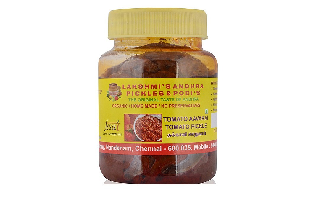 Lakshmi's Andhra Pickles & Podi's Tomato Aavakai Tomato Pickle    Jar  250 grams